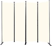 HOMSCREENER 6FT 4-Panel Room Divider: 88''W Portable Folding Privacy Screen for Dorm, Studio, Office Separation