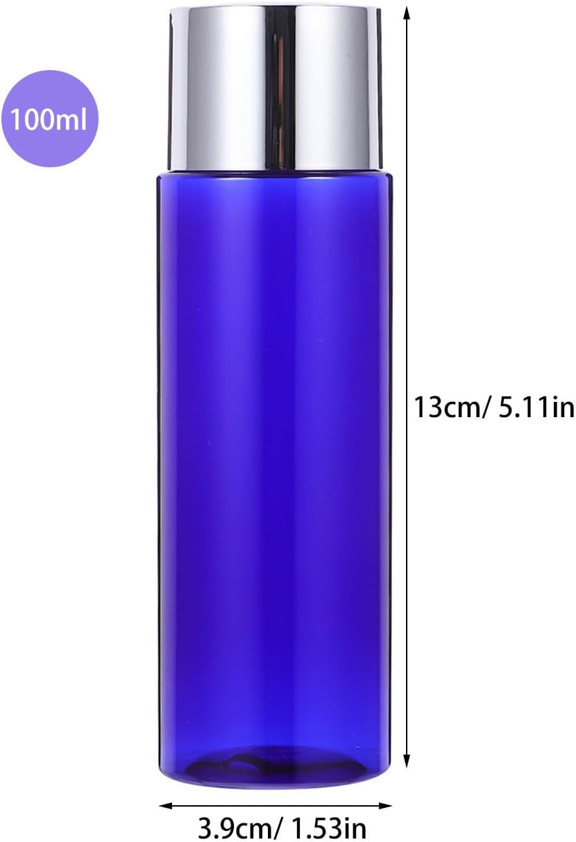 10pcs Refillable Travel Makeup Bottles 100ml Lightweight Pet Lotion Empty Bottles with Inner Plugs and Small Holes for Easy Dispensing, for Makeup Bag or Purse Storage
