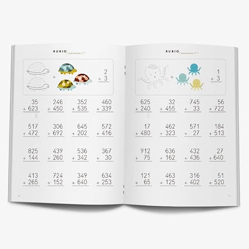 Cuaderno Operaciones 1 | RUBIO | Sumas sin llevar. +6 años | 9788485109500