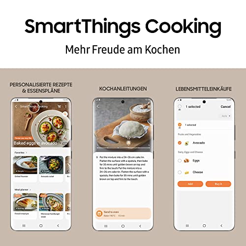 Samsung NV7B45502AK/U1 Einbaubackofen,76 ℓ, Dual Cook Flex, Pyrolytische Selbstreinigung, SmartThings Cooking, XXL-Garraum