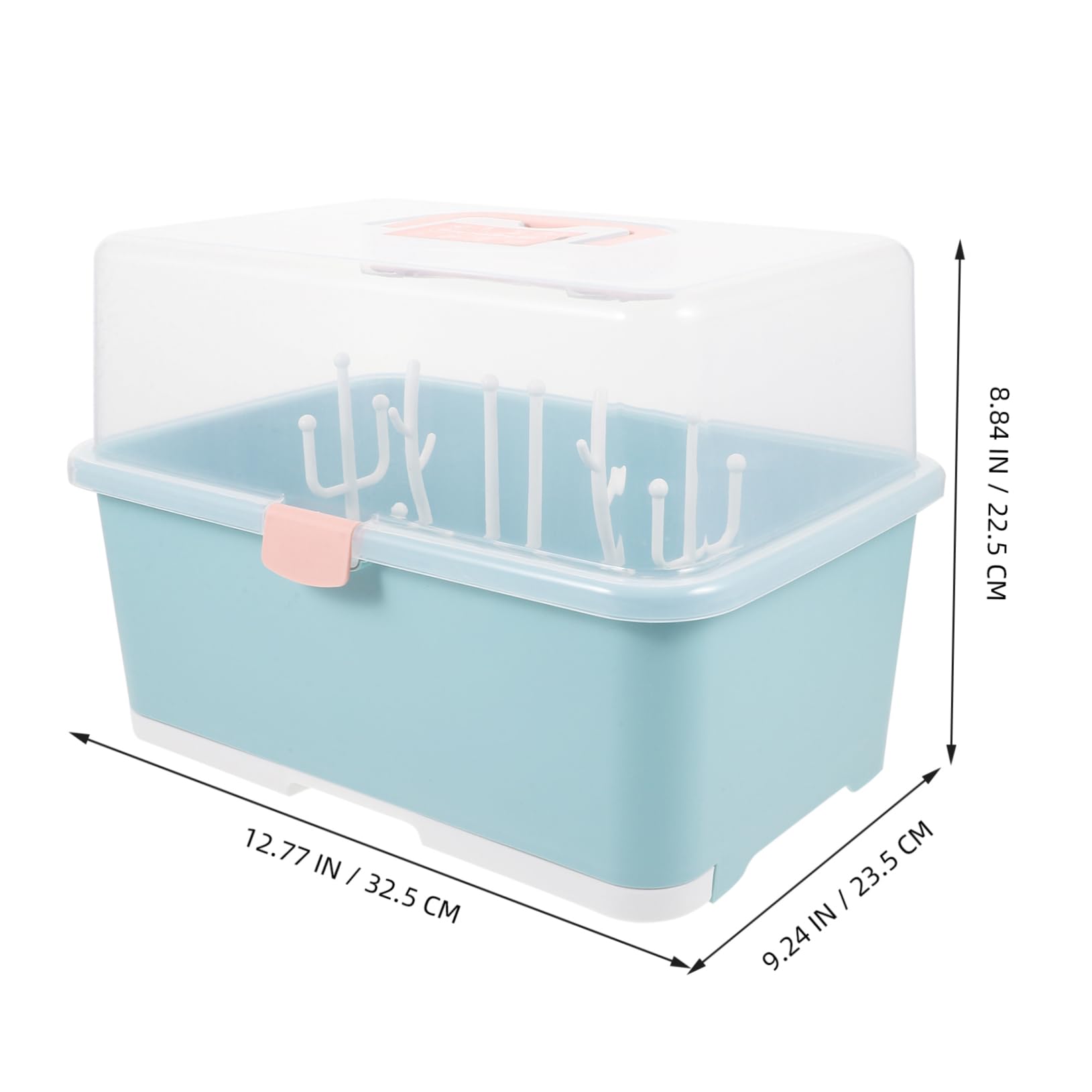 Gatuida Abtropfhalter für Babyflaschen aus Robustem PP mit Grünem Design Hält Flaschen Stehend und Shower und Stillzubehör