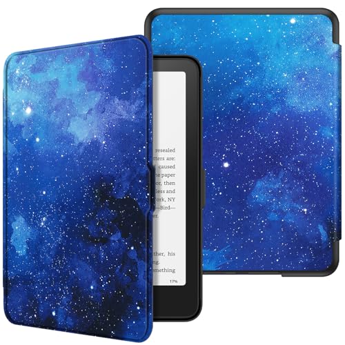 Image of Fintie Case for 7 inch All-New Kindle Paperwhite (12th Generation, 2024) and Kindle Colorsoft Signature Edition - Slim Lightweight Shell PU Leather Protective Cover with Auto Sleep /Wake, Starry Sky