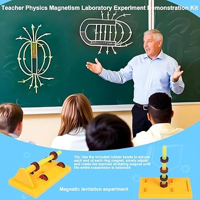 EXBEPE Magnet Kit Physics Science Electromagnet Experiment Set for Education Science Experiment Tools Teacher Classroom Supply