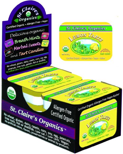 St. Claire's Organic Candy, Lemon Tarts, 1.5 Ounce (Pack of 6)