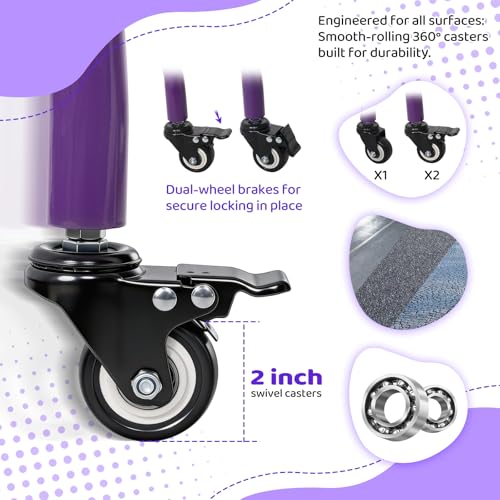 Nattork Skate Trainer, Skater Aid for Kids Roller Inline Skating,Roller Skate Mate for Boys Girl Toddler Outdoor Beginners Training Walker Purple