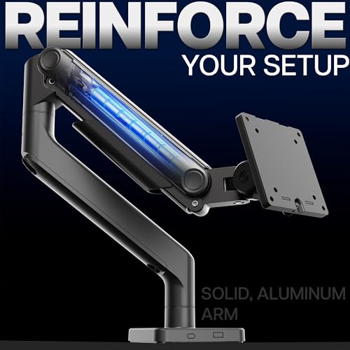 VIVO Heavy Duty Aluminum Ultrawide Monitor Tension Arm for up to 49 inch Screens, Holds 44 lbs, Premium Desk Mount Stand Designed for Samsung Odyssey G9 and More, Black, STAND-V101V by VIVO - Image 4