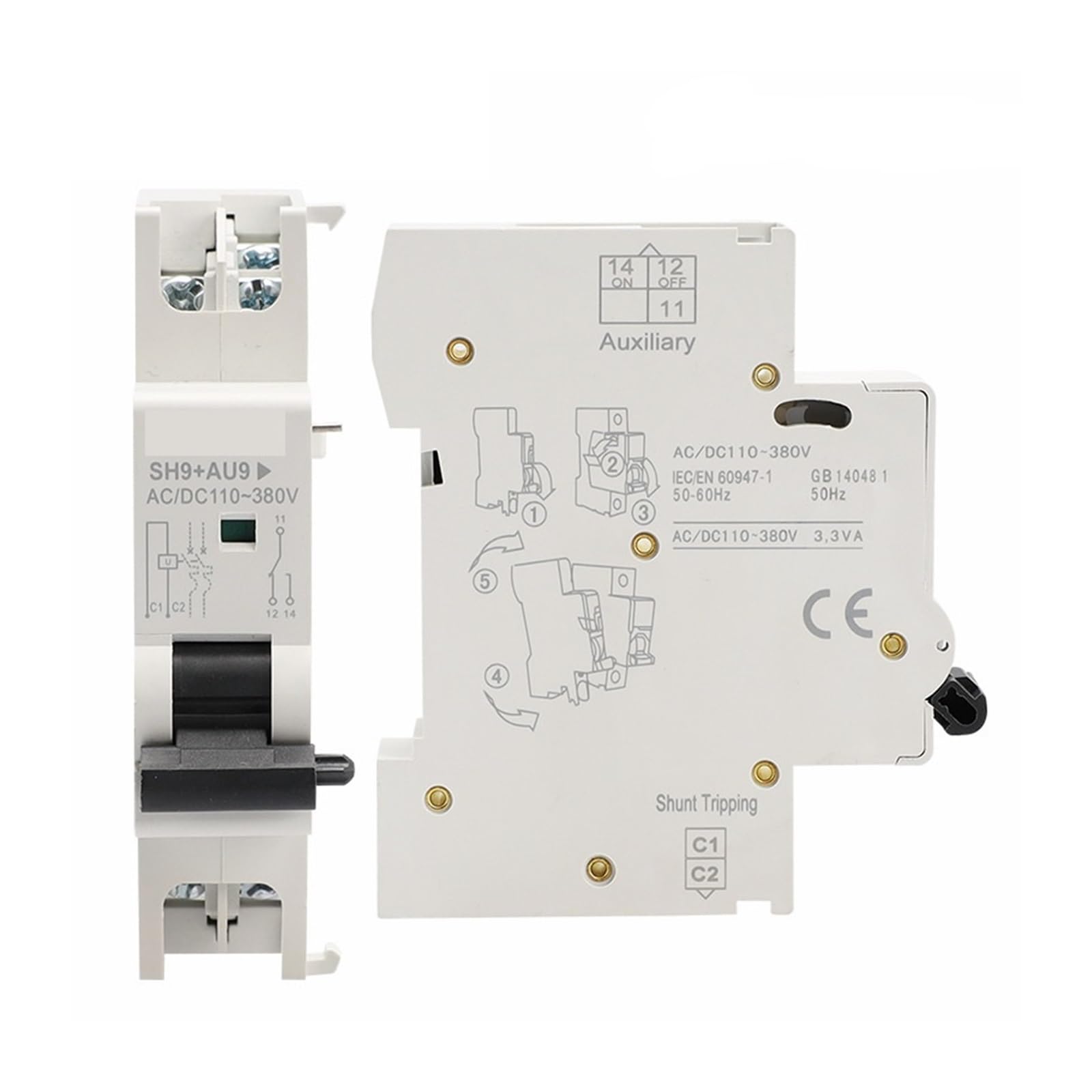 LEOTNNDQ 1pcs GYM9 1A-63A Auxiliary Contact Shunt Tripping Device Voltage Tripping Device(OV9)