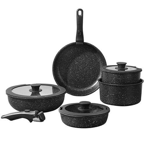 Best Non Stick Pots And Pans Without Teflon 8 UMETRE Pots and Pans Set