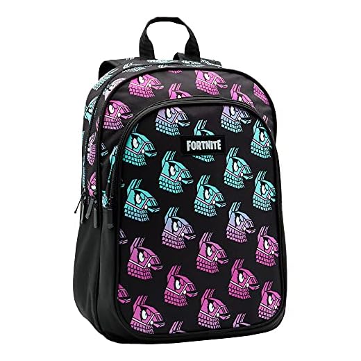 Mochila Escolar- Fortnite - Llama - Doble Compartimento y Bolsillo Frontal - Adaptable a Carro - Tirantes y Espalda Acolchados - 42 x 32 x 20 cm - Toybags