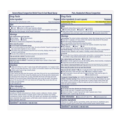 Mucinex Rapid+Clear Liquid Gels (16ct) & Nasal Spray (0.75 oz) Combo Pack - image 8