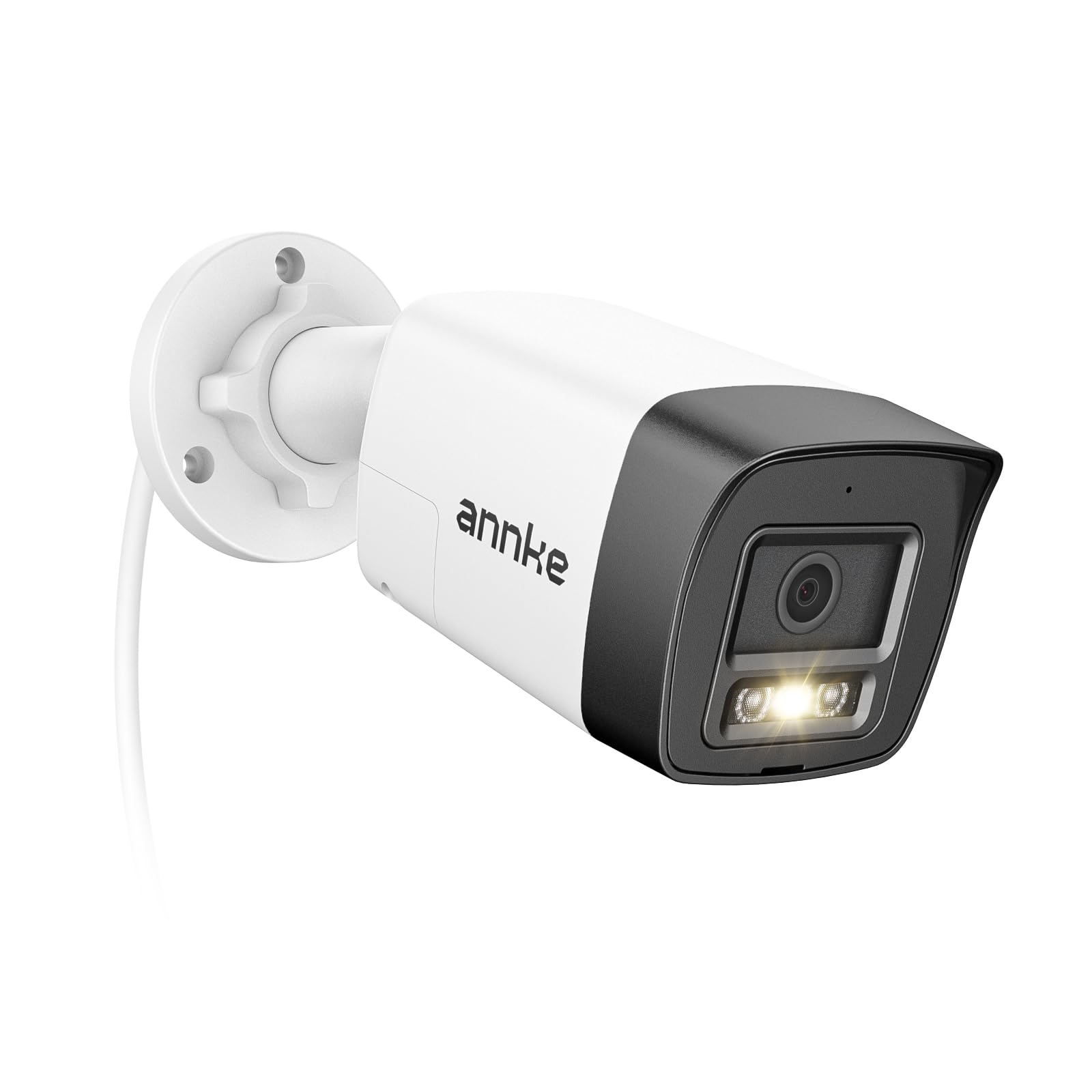 ANNKE Cámara IP PoE 3K HD de Seguridad Tipo Bala para Interior y Exterior, Detección Inteligente de Personas y Vehículos, Visión Nocturna de 30 m, IP67, Audio bidireccional, H.265+, 5MP | Detección AI de personas y vehículos, visión nocturna de 30 m, IP67