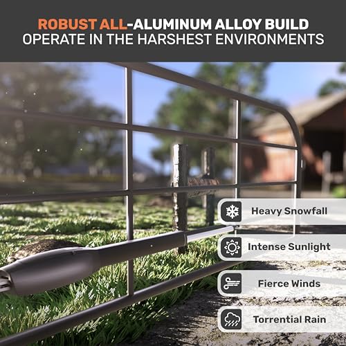 Image of TMT Clifford 500 Premium Dual Automatic Gate Openers Up to 20ft and 1200lb Heavy Duty Swing Gate, Gate Opener with Remote Complete Kit, Electric Gate Opener for Driveway (App Compatible)