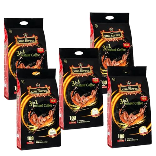 Your satisfaction is our first priority. Thank you for choosing King Coffee. TNI King Coffee 3 in 1 Instant Vietnamese Coffee, 100 Single Serve Packets - Individual Pocket Size Sachet Sticks - Blended with Coffee, Cream Powder and Sugar - 5 Pack