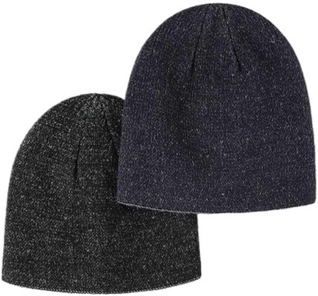 Men's Versatile Plain Acrylic Knitted Hat for Casual Outdoor Wear