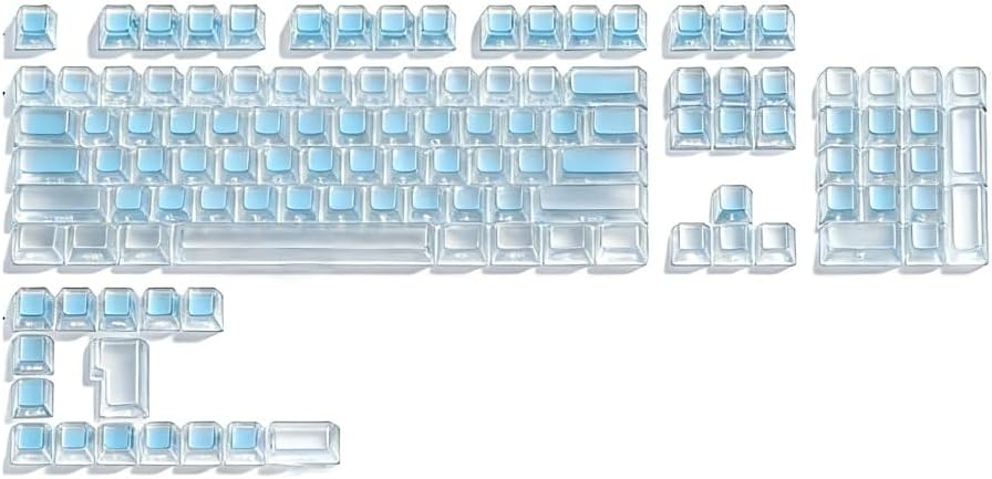 119 Keys Carbon Fiber Theme Keycap Set PC Carbon Texture Keyboard