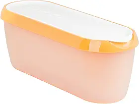 Tovolo Recipientes de sorvete para sorvete caseiro, Glide-A-Scoop (1,5 Qt, Orange Crush) - Recipientes empilháveis de armazenamento de sorvete para freezer - Banheira de sorvete sem BPA com tampa e