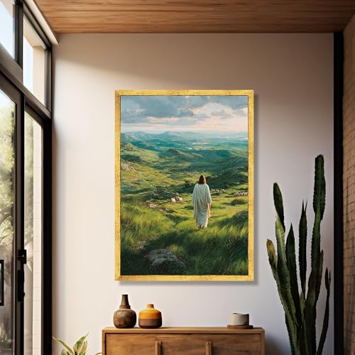 Art mural chrétien de Jésus le berger pour créer un coin de prière apaisant