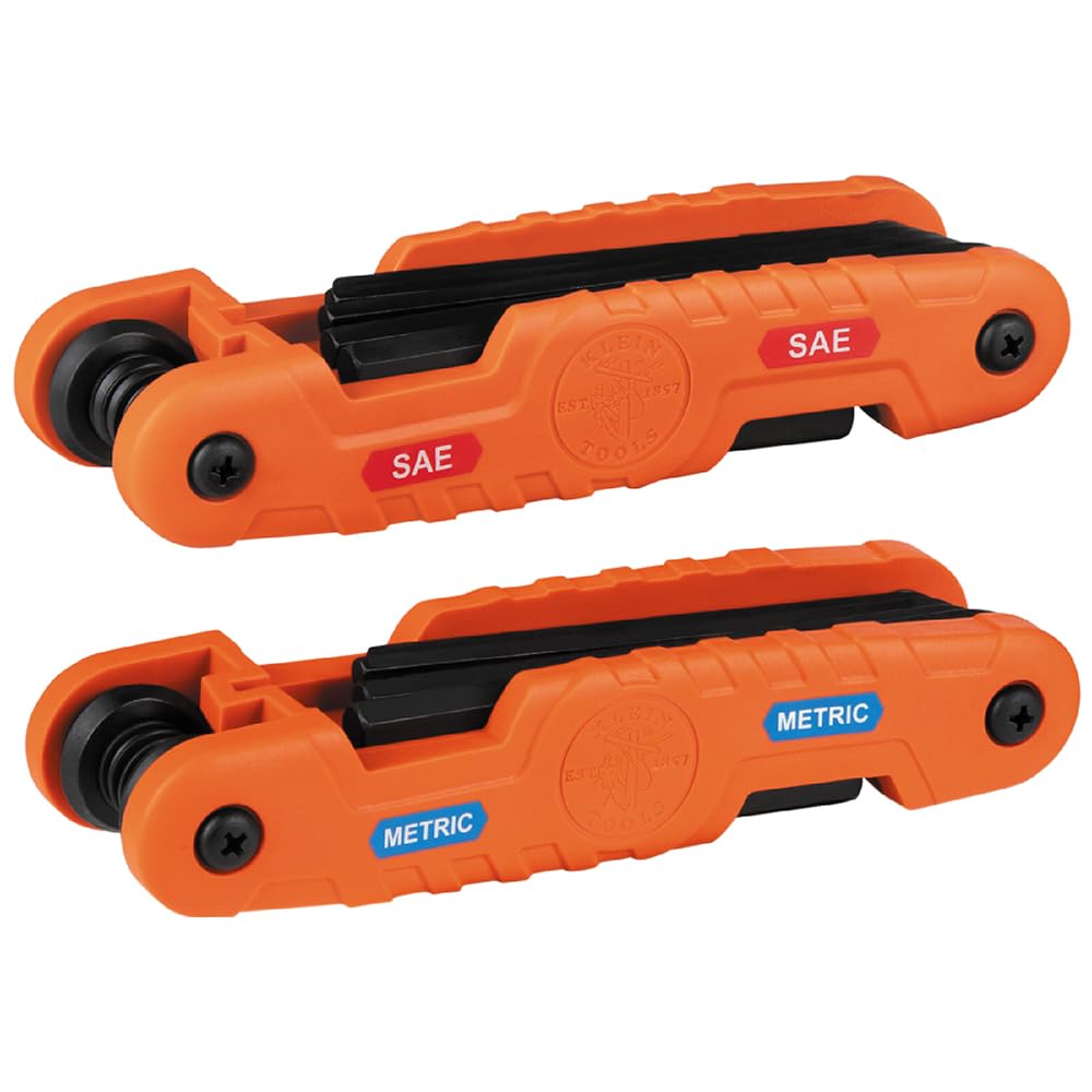 KLEIN TOOLS 70552 Pro Folding Hex Key Set 2-Pack