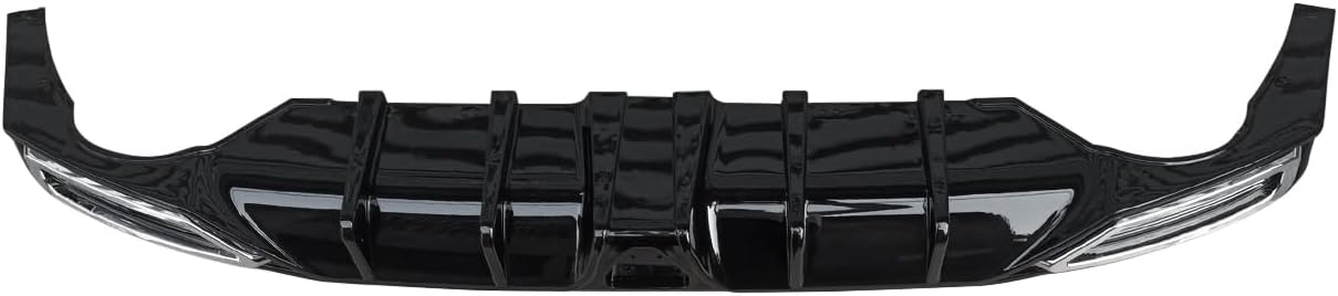 NINTE Rear Diffuser with Corner Spats for 2022-2024 2025 11th Honda Civic Hybrid Hatchback ABS Gloss Black Painted Bumper Diffuser Lip Body Kits W/Led Brake Light