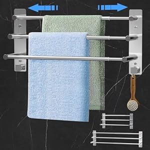 Cinnani Ausziehbarer Edelstahl Handtuchhalter 3er-Set