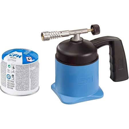 Pack Lampe à Souder PRO 200 Piézo + 2 Cartouches 190g | Chalumeau Butane/Propane Puissant & Polyvalent