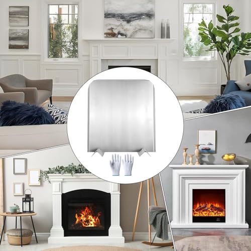 Reflector de calor ajustable y resistente a altas temperaturas para pared de chimenea 5
