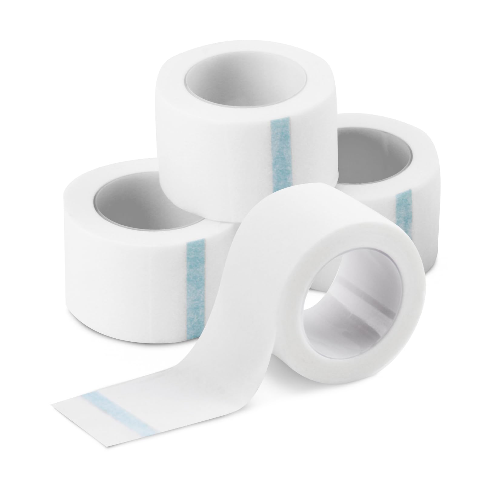 4 Rolls Micropore Surgical Tape 2.5cm x 9.1m Hypoallergenic Micropore Medical Tape for Dressings Non-Woven First Aid Plaster Tape Micropore Surgical Tape Gentle Adhesive for Sensitive Skin