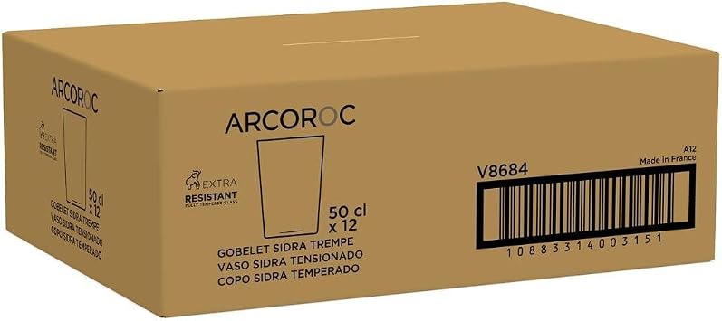 Arcoroc Cider Eco Box 12 Tall Glasses Glass 50cl Transparent