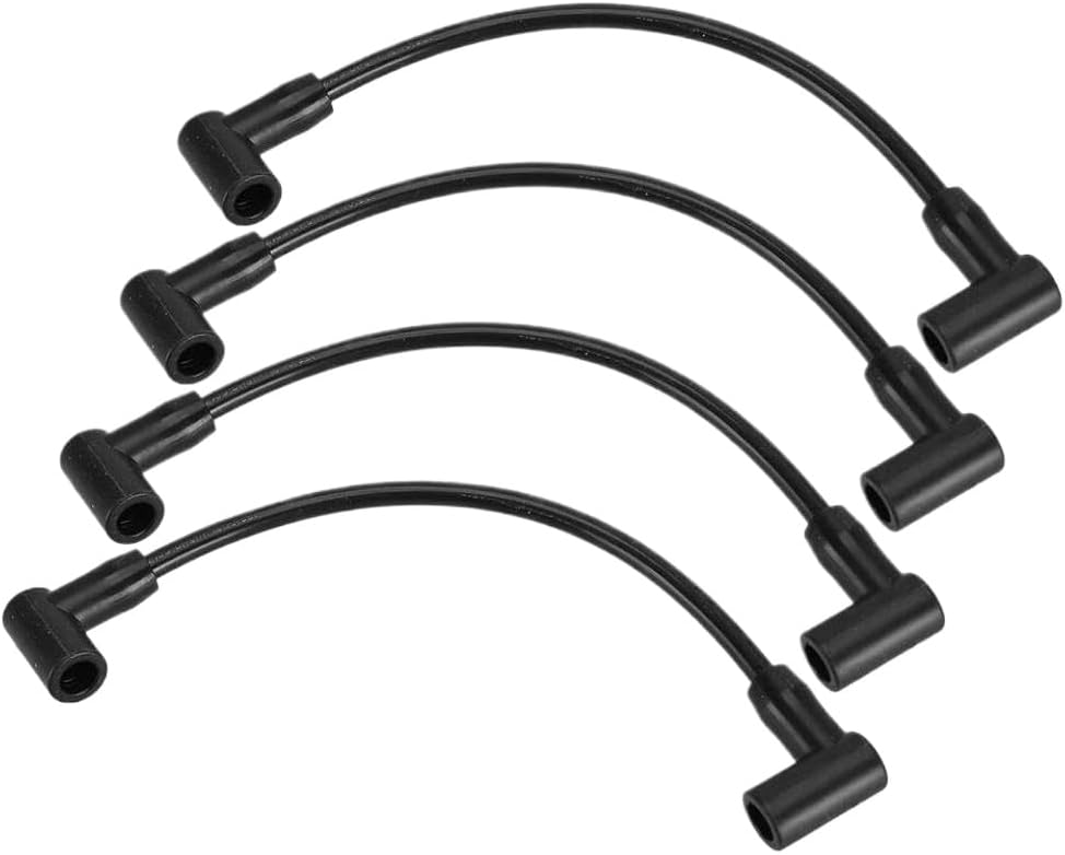 Spark Plug Wire 84-881908T 4pcs Fits Marine 4 Cylinder 40-60 EFI 4-Stroke Engines Black Plastic