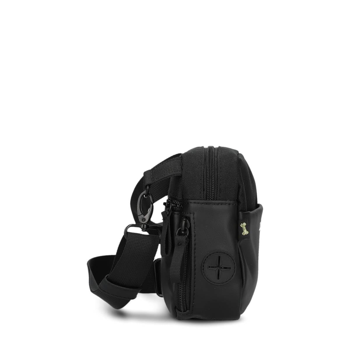 Zwei Hunde Leckerli Tasche Leo LEH50 im modernen Casual Look – Futterbeutel für Hundetraining & Gassi gehen, Kotbeutelspender, Verstellbarer Gurt als Bauchtasche & Crossbody Bag tragbar (Black)