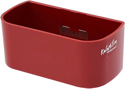 KalaMitica - Vaschetta Magnetica, Contenitore Magnetico Portaoggetti e Porta Vasi - Organizer per Penne e Pennarelli per Lavagna, Frigo, Scuola, Ufficio - 13,8 x 6,7 x 5,7 cm - Rosso