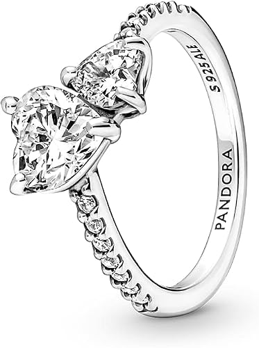 Pandora Timeless Bague Cœur Double en argent sterling ave…