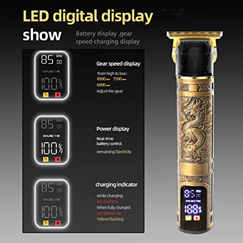 Javenproliu Hair Trimmer For Men/Women,Rechargeable Cordless Hair Clippers,Electric Groin Hair Trimmer,Beard Grooming Kit For Men,Home Haircut Kit For Head Face Body Trimmer (Gold) (A) #TOP1