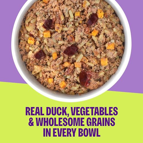 Wellness Protein Bowls Adult Wet Dog Food, Fresh Alternative, Wholesome Grains, Natural, Duck, Sweet Potato, and Cranberries Recipe, 6.2 oz, Pack of 6 Pouches - image 5