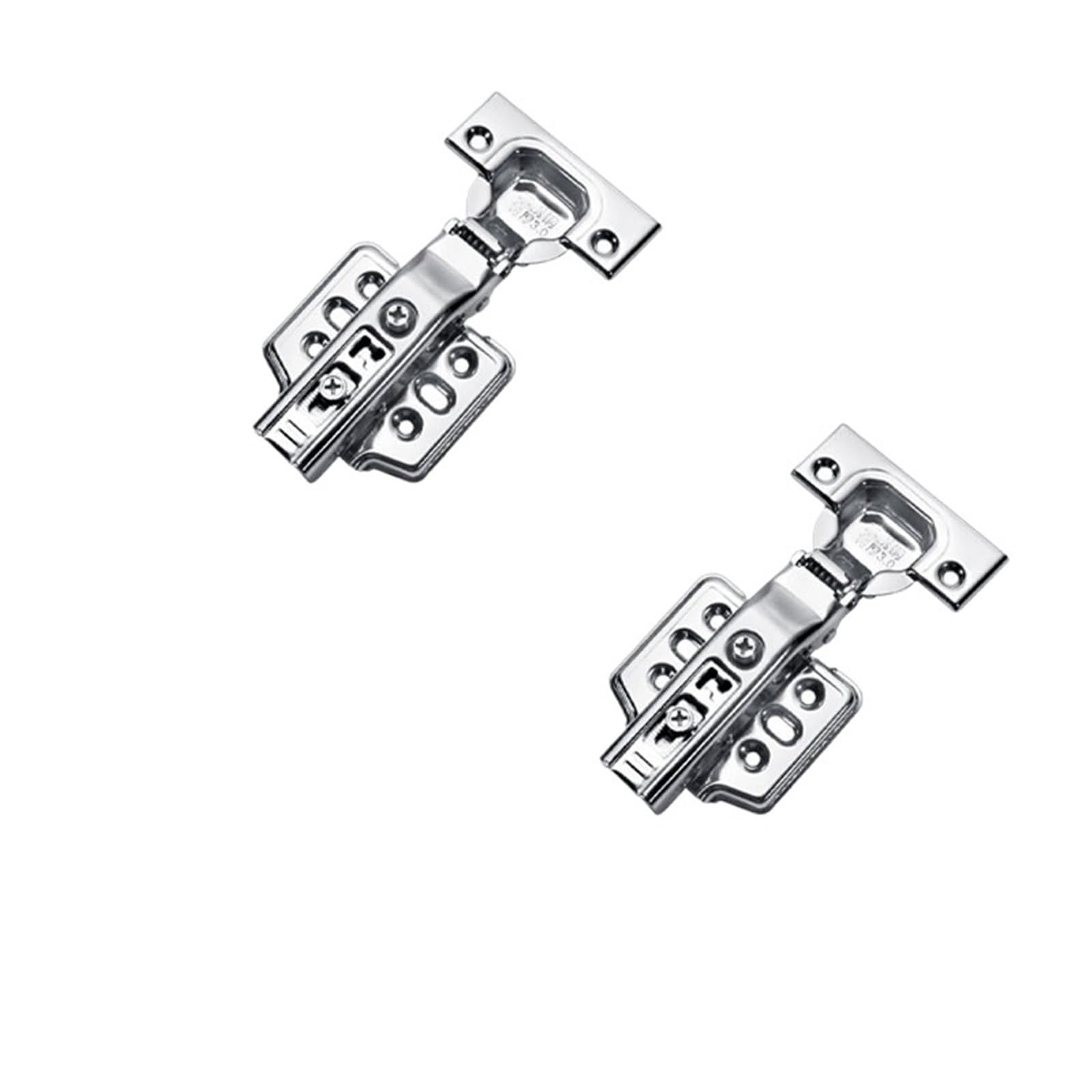 2/10PCS Stainless Steel Cabinet Hinges with Screws(Half Overlay - 2PCS)