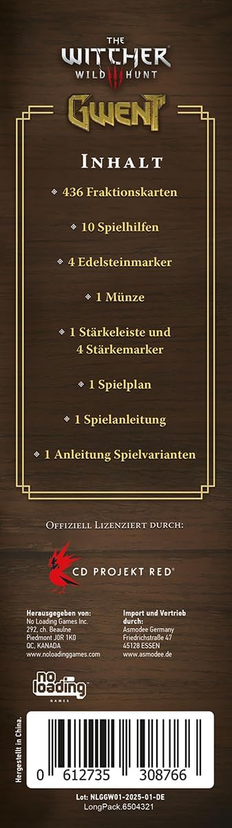 Gwent: The Legendary Card Game, Knowledge Game, 1-5 Players, from 14+ Years, 20 Minutes, German