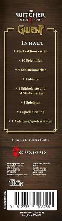 Gwent: The Legendary Card Game Connoisseurs 1 to 5 Players - Ages 14+ 20 Minutes - German