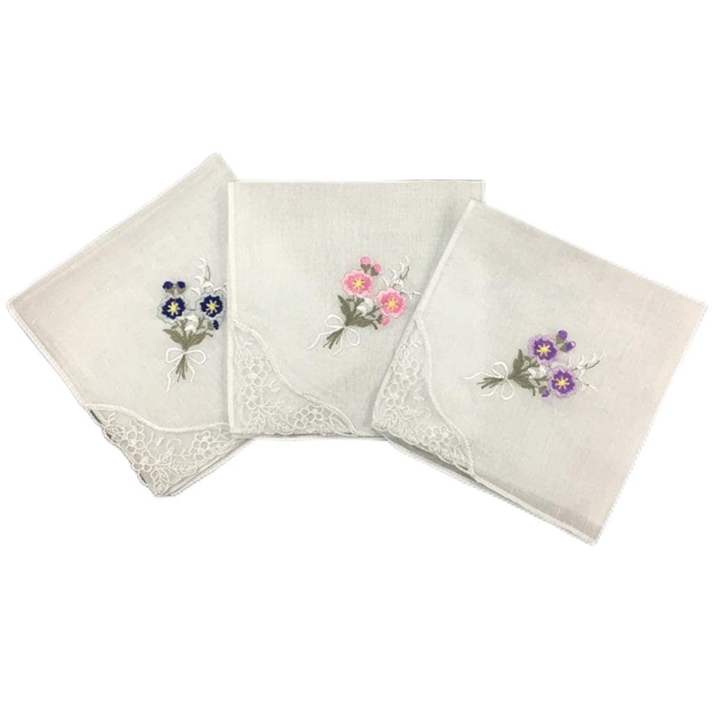 snappsy 12Set Cotton Floral Handkerchiefs Embroidered Pocket Hankie Kerchiefs Towel-picture-35