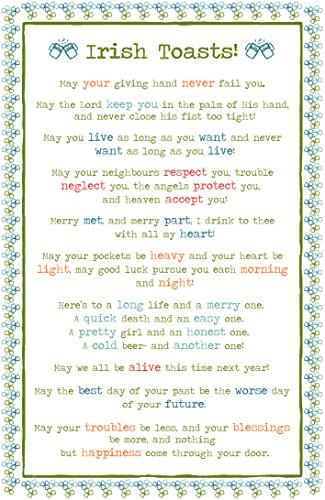 Ulster Weavers Irish Drinking Toasts Cotton Tea Dish Towel Made in Ireland