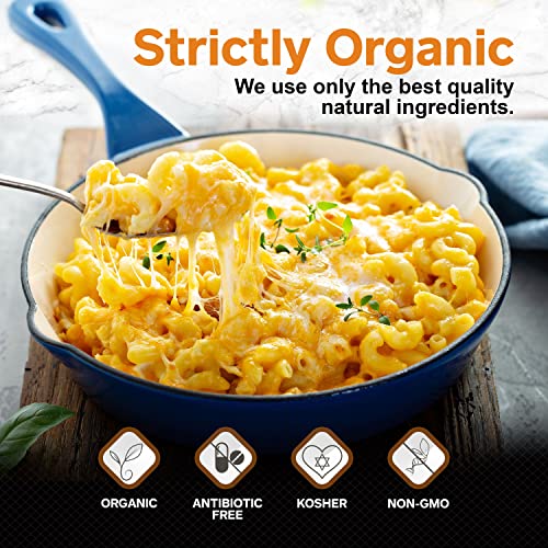 Reduced Sodium Organic Cheddar Cheese Powder | Gluten Free, Kosher, Keto-Friendly, Non-Gmo, Antibiotic & Hormone Free | Perfect Cheese Powder For Popcorn, Mac And Cheese, Pasta & Sauces (8 Oz) #TOP1