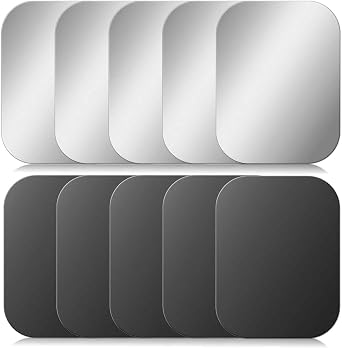 Bewudy 10 Pcs Adhesive Thin Plates Compatible with Magnetic Mounts, Magnet Phone Mount, Metal Plates for Phone Case