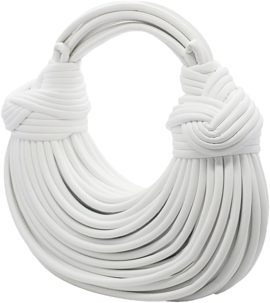 Women Woven Handbag PVC Leather Satchel Creative Noodles Style Fashion Crossbody Bag | PVC Leather, Fashion - Image 2