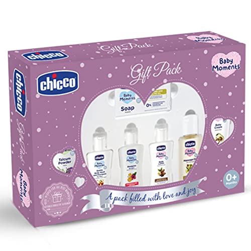 Chicco Baby Moments Caring Set Purple, Gift Set for Babies, 0m+