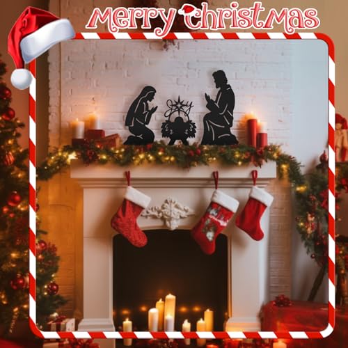 YY Gardenia 3Pack Metal Nativity Scene Silhouette Outdoor,Christmas Decorations Nativity Set Garden Stake for Outside,Holy Family Yard Deco by YY Gardenia - Image 6