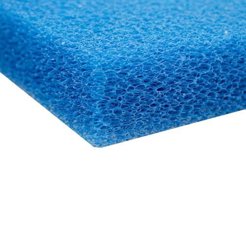 Image of AQUANEAT Aquarium Filter Sponge Open Cell Foam Sheet Bio Sponge Filter Media Pad HMF Fish Tank Sump Divider (23 inch Lx 12.25 inch W x 2 inch H, Blue) (Pack of 2)