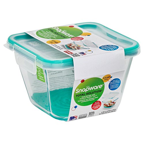 Snapware 884408028503 1120320 6.5 Cup Square Pyrex Storage W/Green Produce Keeper, One Size