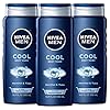 Nivea Men Cool Body Wash with Icy Menthol, 3 Pack of 16.9 Fl Oz Bottles