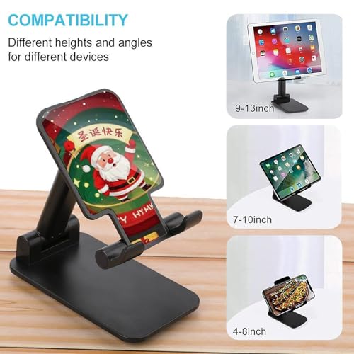 Support portable pour bureau pliable et réglable compatible iPhone et Android Noël - 3