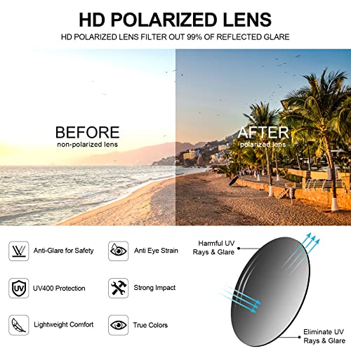 Carfia Retro Fashion Polarized Sunglasses For Women Hand-Crafted Acetate Frame Metal Bridge Eyewear Ca5012 Pink Tortoise Frame Brown Lens #TOP2