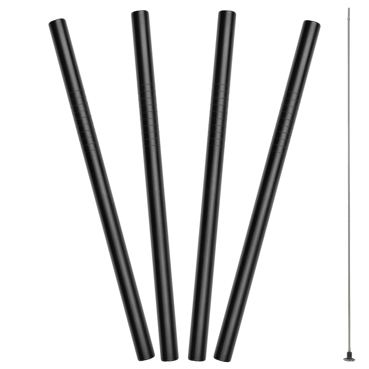 LURCH Cannucce dritte da 15 cm, set da 4 cannucce, in acciaio inox, riutilizzabili, sicure, senza BPA